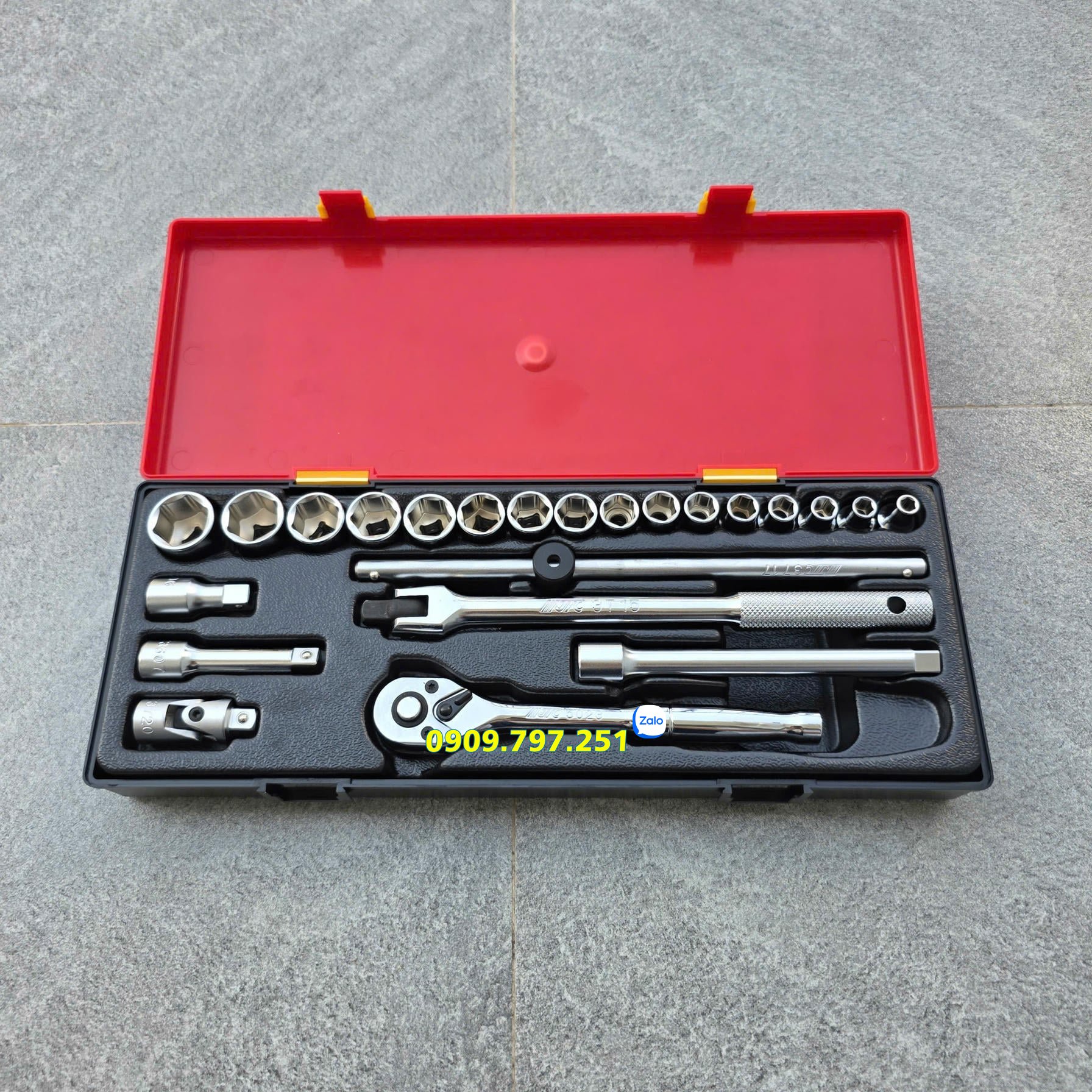 Bộ đầu tuýp ngắn 6 cạnh 3/8 inch 6-22mm JTC K3231 Đài Loan