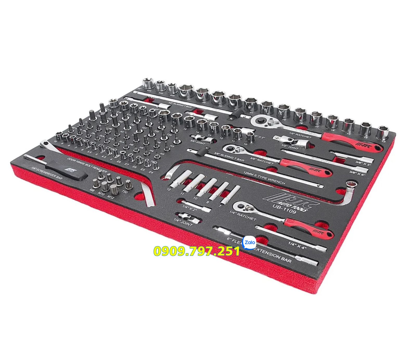 Bộ dụng cụ sửa chữa 109 chi tiết JTC UB1109
