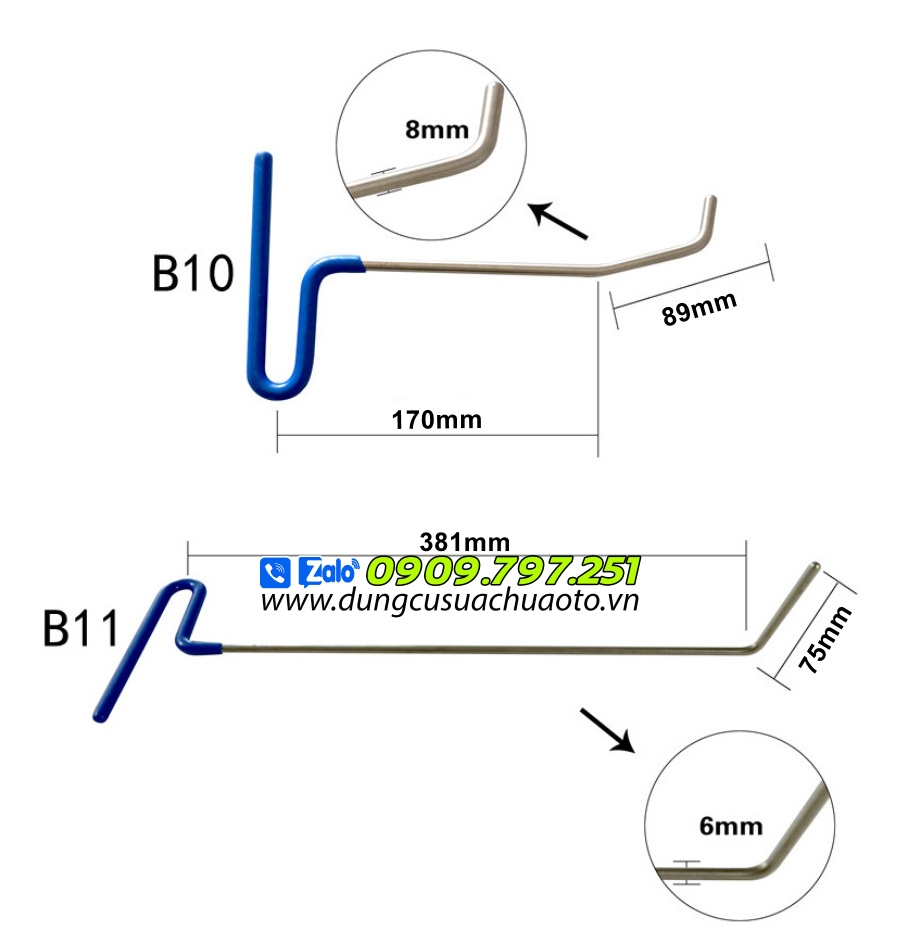 Bộ dụng cụ sửa chữa vết móp trên xe ô tô 25 món