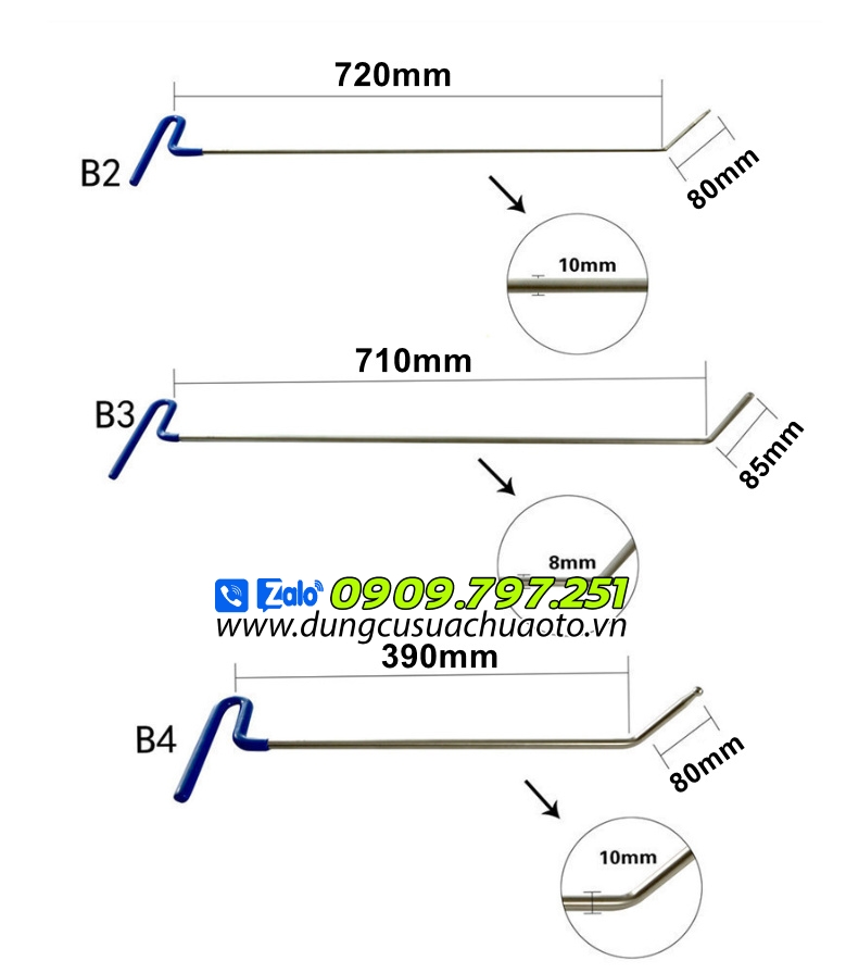 Bộ dụng cụ sửa chữa vết móp trên xe ô tô 25 món