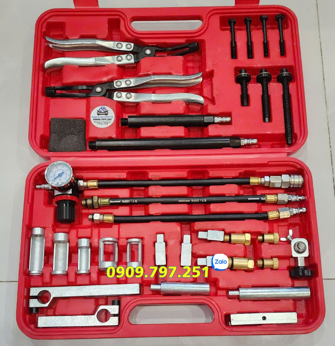 Bộ dụng cụ thay thế phớt git phớt xupap trực tiếp loại có đồng hồ không cần tháo mặt máy ô tô