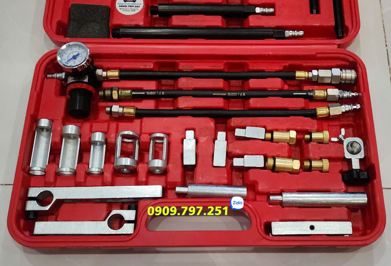 Bộ dụng cụ thay thế phớt git phớt xupap trực tiếp loại có đồng hồ không cần tháo mặt máy ô tô