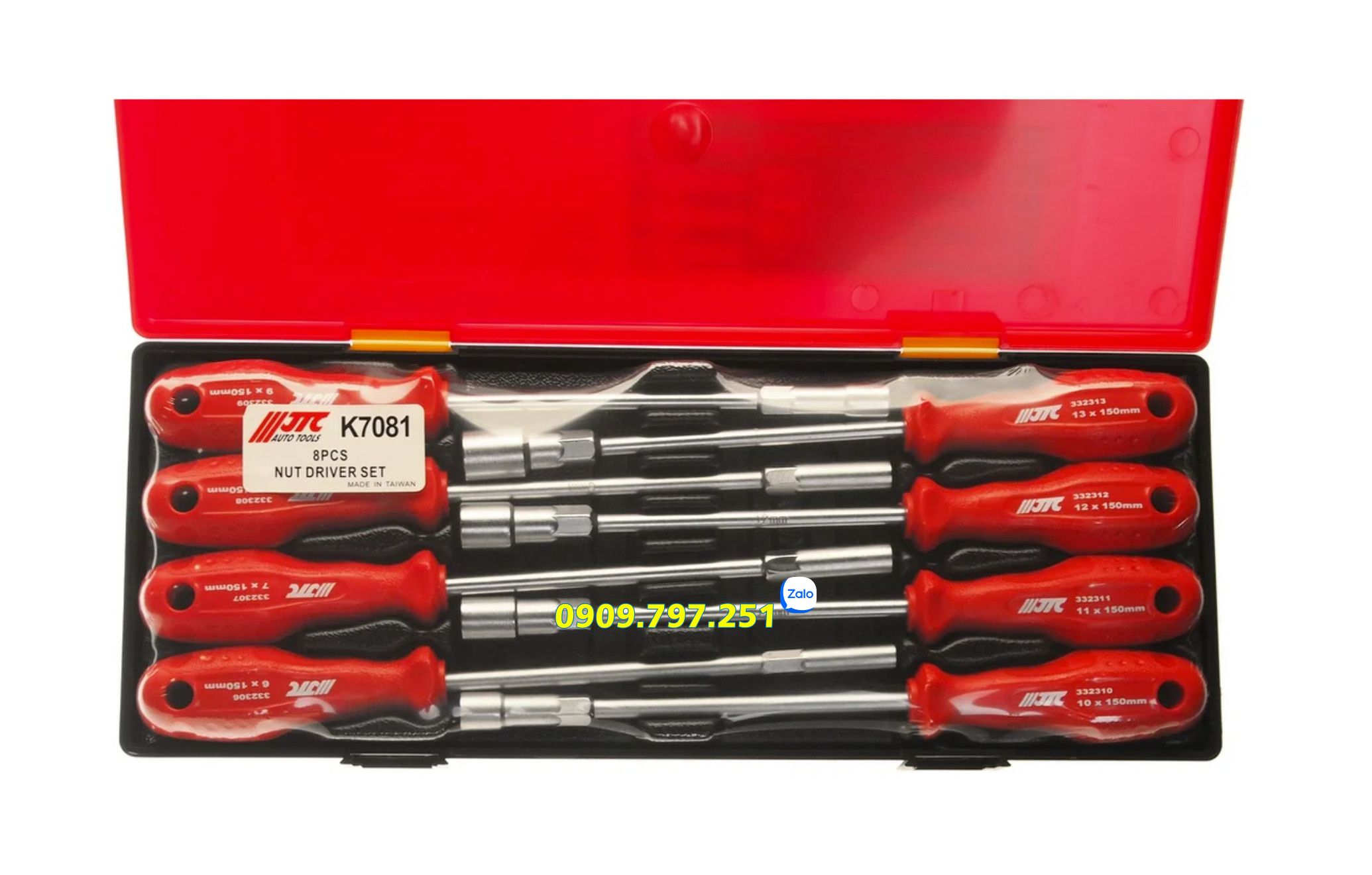 Bộ tô vít đầu tuýp 6-13mm 8 chi tiết JTC K7081
