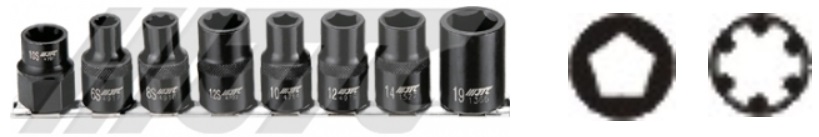Bộ tuýp 5 cạnh 1/2 inch JTC 4917S