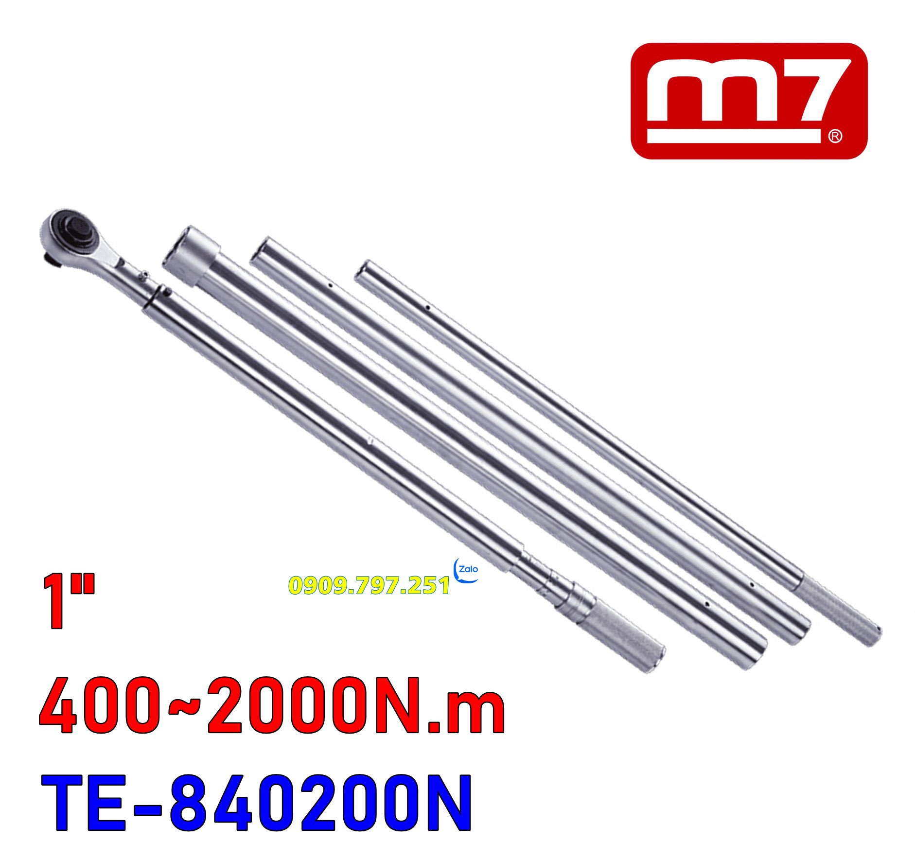 Cần siết cân lực 1 inch 400-2000Nm Model TE-840200N hãng M7 Đài Loan (2)