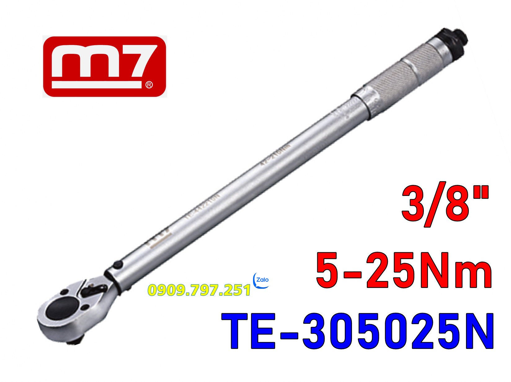 Cần siết cân lực 3/8" 5-25Nm Model TE-305025N hãng M7 Đài Loan