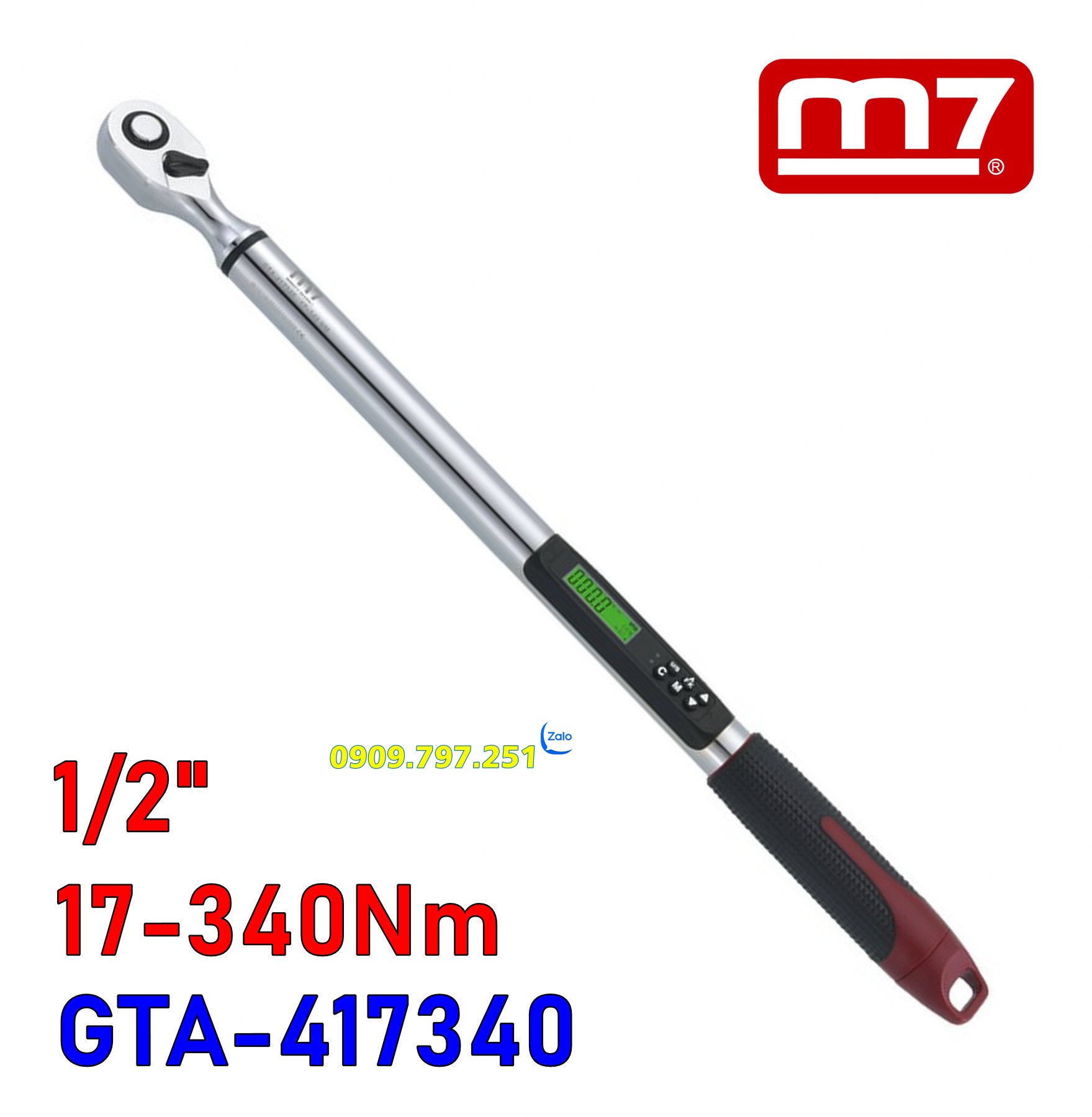 Cần siết cân lực điện tử 1/2 inch 340Nm Model GTA-417340 hãng M7 Đài Loan
