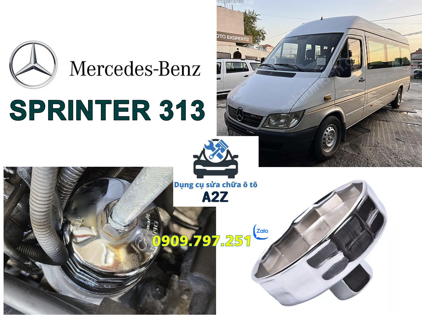 Cảo lọc nhớt xe Mercedes Sprinter