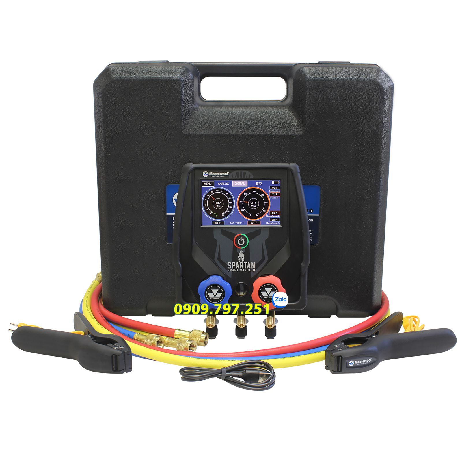 Đồng hồ sạc gas lạnh màn hình LCD kết nối Bluetooth Mastercool 99926-BT-2
