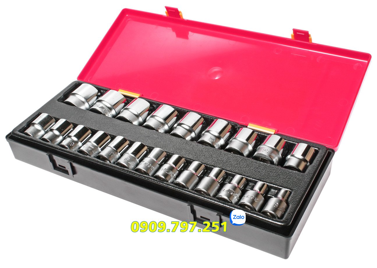 JTC K4222 Bộ đầu tuýp ngắn 1/2 inch 12 cạnh 08-32 mm Đài Loan