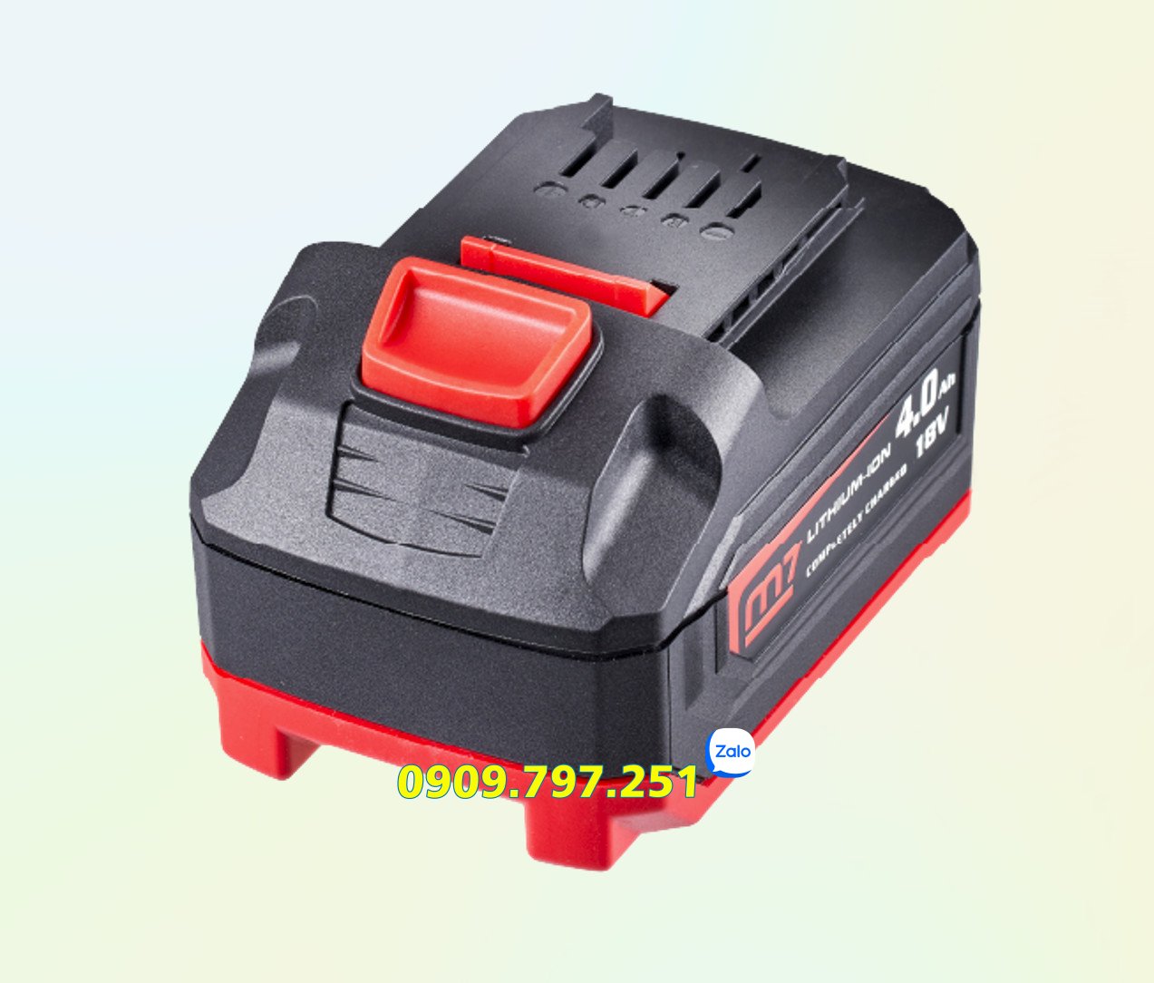 Pin Li-ion 18V 4.0 Ah Model DB-401 hãng M7 Đài Loan