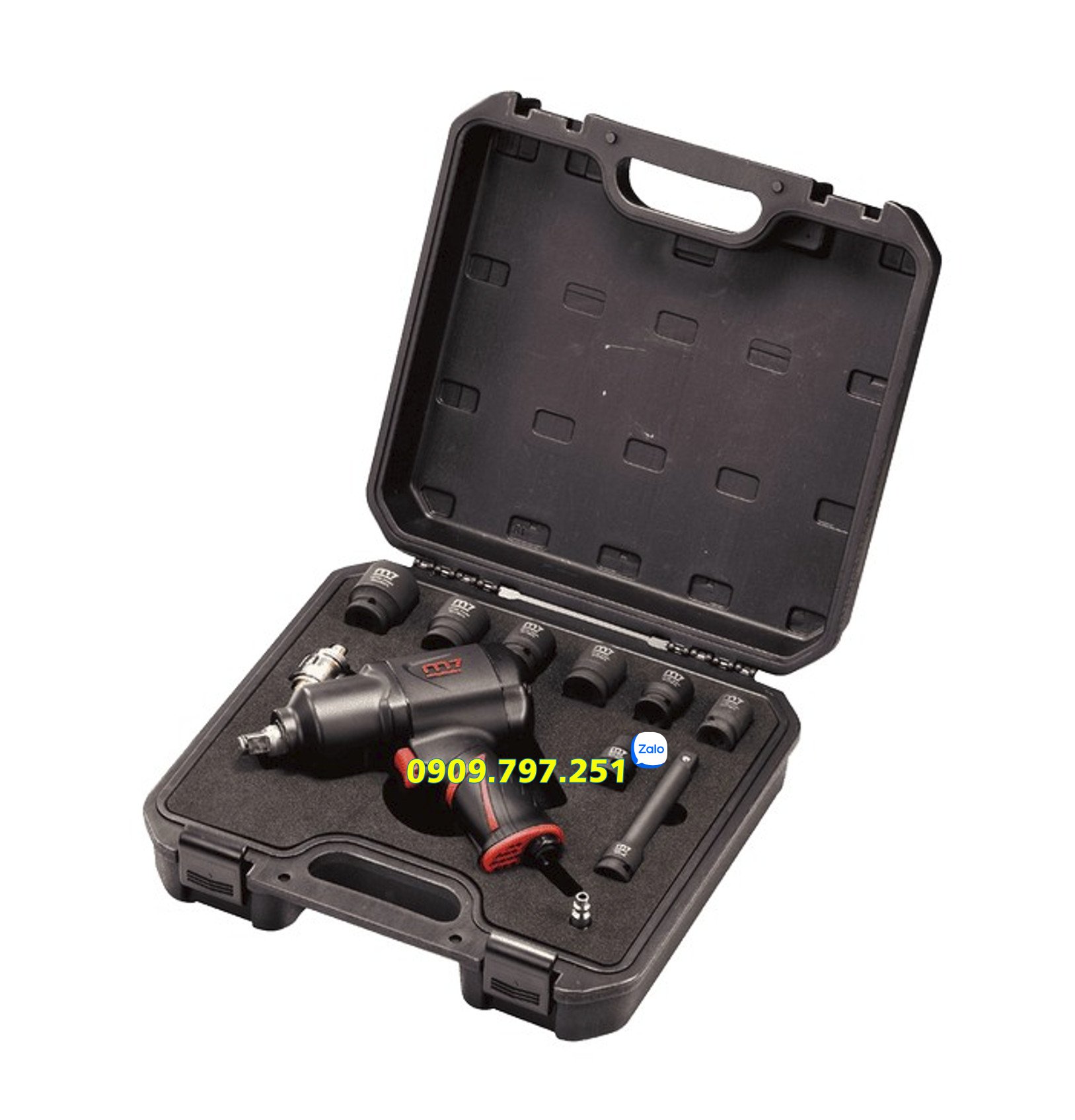 Súng bắn ốc khí nén 1/2" và 11 đầu tuýp Model NC-4233Q-KIT hãng M7 Đài Loan
