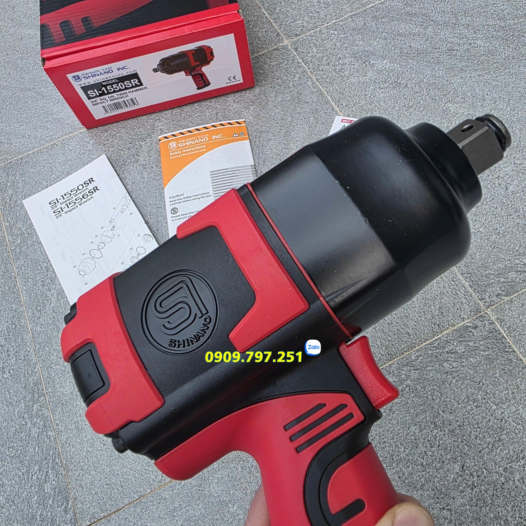 Súng bắn ốc khí nén 3/4 inch Nhật Bản Shinano SI-1550SR